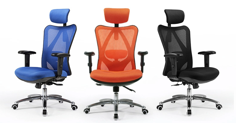 Full Mesh Chair with Double Cushion High Back Headrest