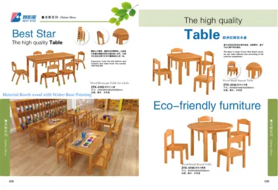 Studiertisch aus Buchenholz, kleiner runder Kindertisch, Schülertisch, Kinderholz-Vorschultisch, Kinderzimmertisch, Kindergartentisch