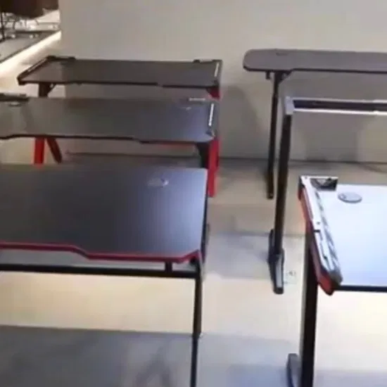 Großhandelsmarkt-hölzerner moderner Bürospielcomputer-hölzerner Tisch-Metallspielmöbel